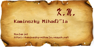 Kaminszky Mihaéla névjegykártya